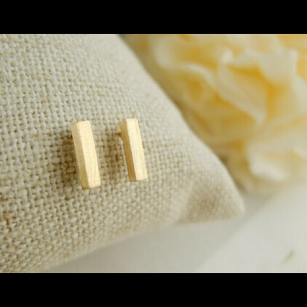 NEW Mini Gold Bar Earrings